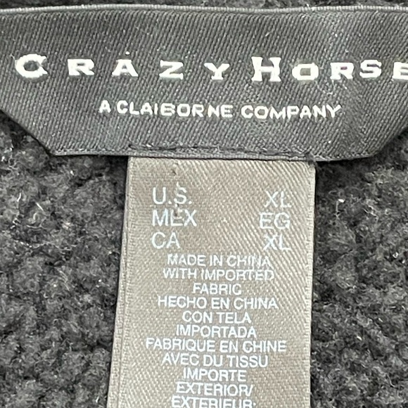 Crazy Horse men’s black vegen Suede Sherpa lined Coat size X Large - Picture 6 of 6